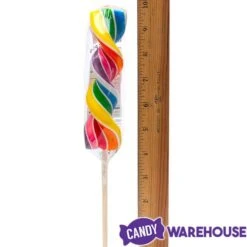 Rainbow Swirl 2.5-Ounce Corkscrew Twist Lollipops: 12-Piece Display -Best Candy Store rainbow swirl 2 5 ounce corkscrew twist lollipops 12 piece display candy warehouse 4