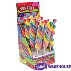 Rainbow Swirl 2.5-Ounce Corkscrew Twist Lollipops: 12-Piece Display -Best Candy Store rainbow swirl 2 5 ounce corkscrew twist lollipops 12 piece display candy warehouse 5
