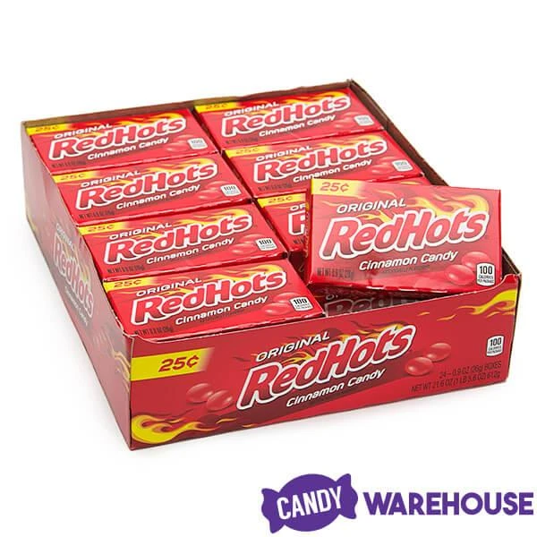 Red Hots Candy Mini Packs: 24-Piece Box 2 Red Hots Candy Mini Packs: 24-Piece Box - Image 2