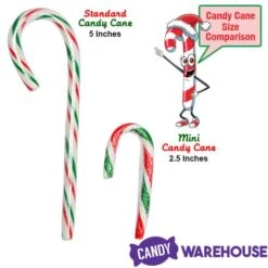 Red, White, And Green Peppermint Mini Candy Canes: 200-Piece Tub -Best Candy Store red white and green peppermint mini candy canes 200 piece tub candy warehouse 3 20088298 14eb 412f 9ac7 e202b70d9995