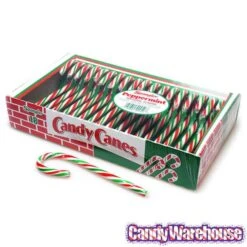 Red - White - Green Peppermint Candy Canes: 18-Piece Box -Best Candy Store red white green peppermint candy canes 18 piece box candy warehouse 4