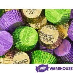 Reese's Peanut Butter Cups Color Combo - Purple, Green And Gold: 600-Piece Box -Best Candy Store reese s peanut butter cups color combo purple green and gold 600 piece box candy warehouse 5