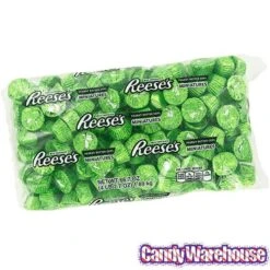 Reese's Peanut Butter Cups Miniatures - Kiwi Green: 200-Piece Bag -Best Candy Store reese s peanut butter cups miniatures kiwi green 200 piece bag candy warehouse 3