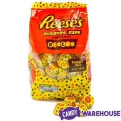 Reese's Peanut Butter Cups Miniatures Stuffed With Reese's Pieces: 18-Ounce Bag -Best Candy Store reese s peanut butter cups miniatures stuffed with reese s pieces 18 ounce bag candy warehouse 4