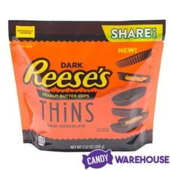 Reese's Thins Dark Chocolate Peanut Butter Cups Candy: 7.37-Ounce Bag 9 Reese's Thins Dark Chocolate Peanut Butter Cups Candy: 7.37-Ounce Bag -Best Candy Store reese s thins dark chocolate peanut butter cups candy 7 37 ounce bag candy warehouse 4