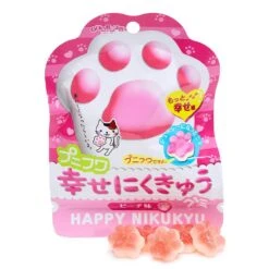 Senjaku Panda Paws Gummy Candy Packs - Peach: 6-Piece Box