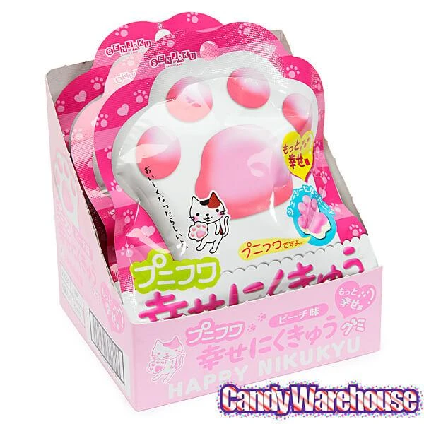 Senjaku Panda Paws Gummy Candy Packs - Peach: 6-Piece Box 2 Senjaku Panda Paws Gummy Candy Packs - Peach: 6-Piece Box - Image 2