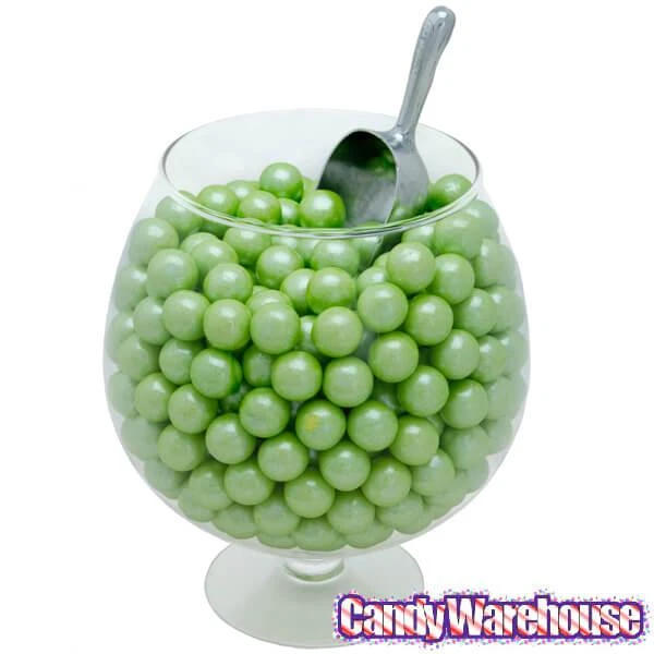 Shimmer Pearl Lime Green 1-Inch Lemon Lime Gumballs: 2LB Bag 2 Shimmer Pearl Lime Green 1-Inch Lemon Lime Gumballs: 2LB Bag - Image 2