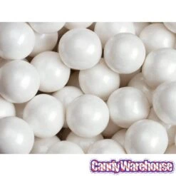 Shimmer Pearl White 1-Inch Gumballs: 2LB Bag -Best Candy Store shimmer pearl white 1 inch gumballs 2lb bag candy warehouse 3