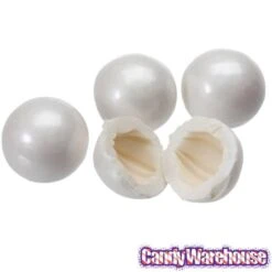 Shimmer Pearl White 1-Inch Gumballs: 2LB Bag -Best Candy Store shimmer pearl white 1 inch gumballs 2lb bag candy warehouse 4