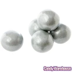 Silver 1-Inch Gumballs: 2LB Bag -Best Candy Store silver 1 inch gumballs 2lb bag candy warehouse 3