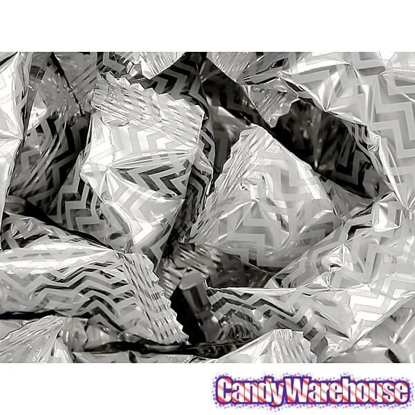 Silver Chevron Stripe Wrapped Buttermint Creams: 300-Piece Case 2 Silver Chevron Stripe Wrapped Buttermint Creams: 300-Piece Case - Image 2