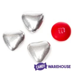 Silver Chocolate Hearts: 1LB Bag -Best Candy Store silver chocolate hearts 1lb bag candy warehouse 3 907419c9 0f90 4fc8 b49b b34827f46f2f