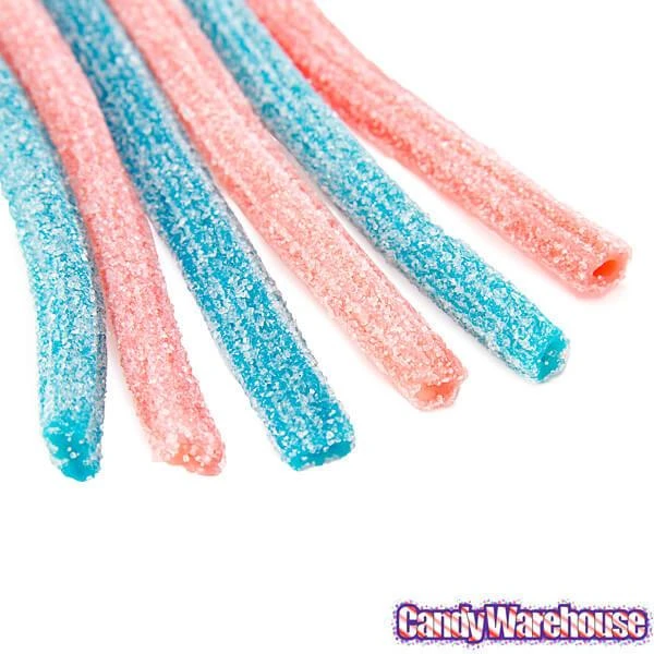 Sour Power Straws Cotton Candy Packs: 24-Piece Box 2 Sour Power Straws Cotton Candy Packs: 24-Piece Box - Image 2