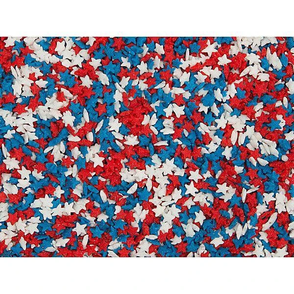 Sprinkle King Mini USA Stars Candy Sequins: 5LB Carton 1 Sprinkle King Mini USA Stars Candy Sequins: 5LB Carton