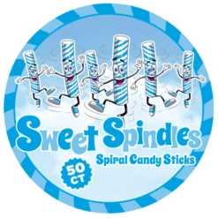 Sweet Spindles Mini Hard Candy Sticks - Blueberry: 50-Piece Jar -Best Candy Store sweet spindles mini hard candy sticks blueberry 50 piece jar candy warehouse 4