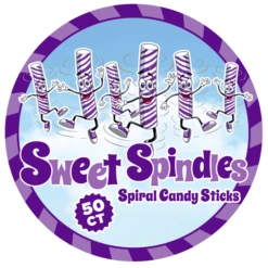 Sweet Spindles Mini Hard Candy Sticks - Grape: 50-Piece Jar -Best Candy Store sweet spindles mini hard candy sticks grape 50 piece jar candy warehouse 4