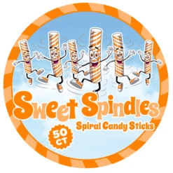 Sweet Spindles Mini Hard Candy Sticks - Orange: 50-Piece Jar 7 Sweet Spindles Mini Hard Candy Sticks - Orange: 50-Piece Jar -Best Candy Store sweet spindles mini hard candy sticks orange 50 piece jar candy warehouse 4