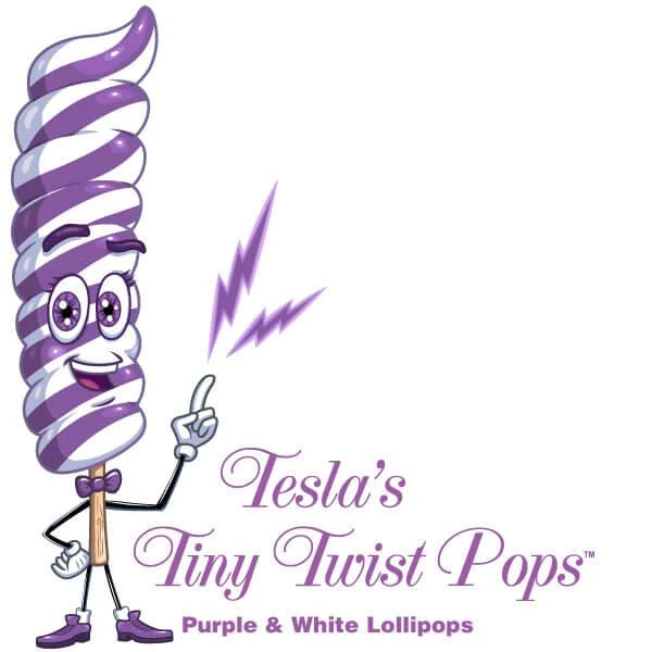 Tesla's Tiny Twist Pops - Grape: 48-Piece Jar 4 Tesla's Tiny Twist Pops - Grape: 48-Piece Jar - Image 4
