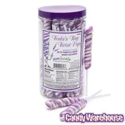 Tesla's Tiny Twist Pops - Grape: 48-Piece Jar 13 Tesla's Tiny Twist Pops - Grape: 48-Piece Jar -Best Candy Store tesla s tiny twist pops grape 48 piece jar candy warehouse 7