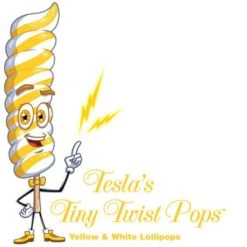 Tesla's Tiny Twist Pops - Lemon: 48-Piece Jar -Best Candy Store tesla s tiny twist pops lemon 48 piece jar candy warehouse 5