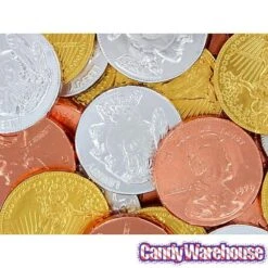 Thompson Foiled Extra Large Milk Chocolate Coins: 72-Piece Tub -Best Candy Store thompson foiled extra large milk chocolate coins 72 piece tub candy warehouse 3