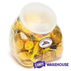 Thompson Hanukkah Gelt Gold Foiled Milk Chocolate Coins 1-Ounce Mesh Bags: 30-Piece Tub -Best Candy Store thompson hanukkah gelt gold foiled milk chocolate coins 1 ounce mesh bags 30 piece tub candy warehouse 2