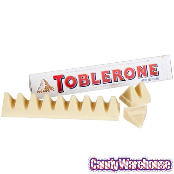 Toblerone White Chocolate Bars: 20-Piece Box 2 Toblerone White Chocolate Bars: 20-Piece Box - Image 2