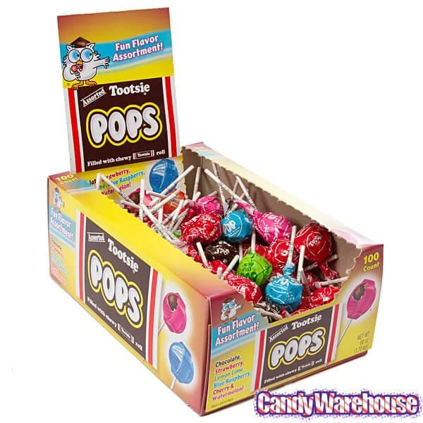 Tootsie Pops - Fun Flavors Assortment: 100-Piece Box 4 Tootsie Pops - Fun Flavors Assortment: 100-Piece Box - Image 4