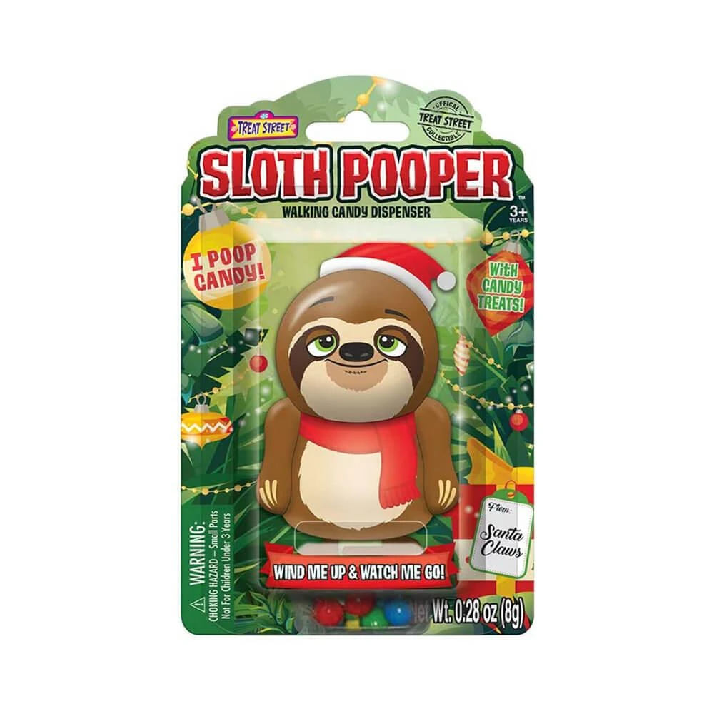 Treat Street Holiday Sloth Pooper Wind-Up Candy: 8-Piece Set 1 Treat Street Holiday Sloth Pooper Wind-Up Candy: 8-Piece Set