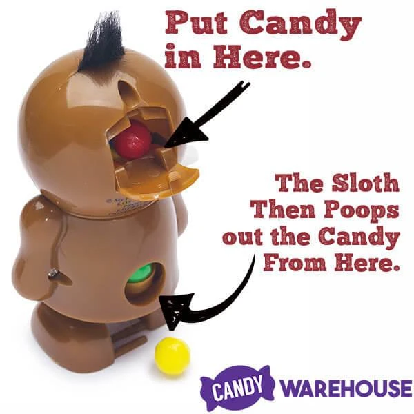 Treat Street Holiday Sloth Pooper Wind-Up Candy: 8-Piece Set 2 Treat Street Holiday Sloth Pooper Wind-Up Candy: 8-Piece Set - Image 2