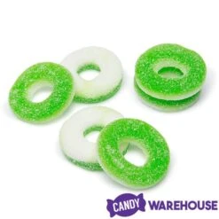 Trolli Apple O's Green Apple Gummy Rings Candy: 3LB Box -Best Candy Store trolli apple o s green apple gummy rings candy 3lb box candy warehouse 3