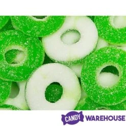 Trolli Apple O's Green Apple Gummy Rings Candy: 3LB Box -Best Candy Store trolli apple o s green apple gummy rings candy 3lb box candy warehouse 6