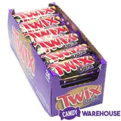Twix Dark Chocolate Candy Bars: 36-Piece Box -Best Candy Store twix dark chocolate candy bars 36 piece box candy warehouse 3