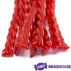 Twizzlers Strawberry Licorice Twists - Unwrapped: 5LB Tub -Best Candy Store twizzlers strawberry licorice twists unwrapped 5lb tub candy warehouse 5