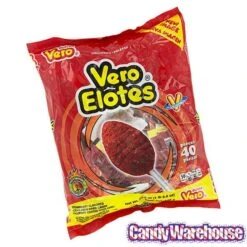 Vero Elotes Chili Lollipops: 40-Piece Bag -Best Candy Store vero elotes chili lollipops 40 piece bag candy warehouse 3