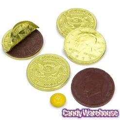 Yellow Foiled Milk Chocolate Coins: 1LB Bag 7 Yellow Foiled Milk Chocolate Coins: 1LB Bag -Best Candy Store yellow foiled milk chocolate coins 1lb bag candy warehouse 3