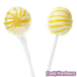 YumJunkie Sassy Spheres Banana Yellow Striped Ball Lollipops: 100-Piece Bag -Best Candy Store yumjunkie sassy spheres banana yellow striped ball lollipops 100 piece bag candy warehouse 4
