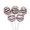 YumJunkie Sassy Spheres Cherry Black Striped Ball Lollipops: 100-Piece Bag