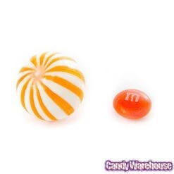 YumJunkie Sassy Spheres Orange Striped Candy Balls: 5LB Bag -Best Candy Store yumjunkie sassy spheres orange striped candy balls 5lb bag candy warehouse 4