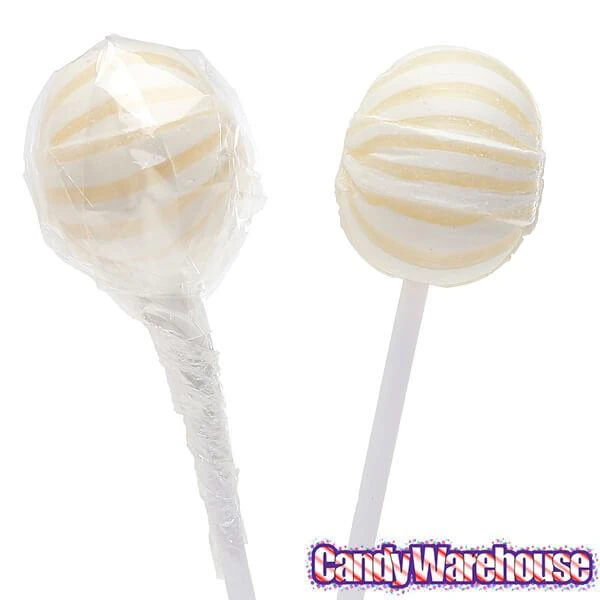 YumJunkie Sassy Spheres Pineapple White Striped Ball Lollipops: 100-Piece Bag 4 YumJunkie Sassy Spheres Pineapple White Striped Ball Lollipops: 100-Piece Bag - Image 4