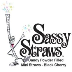 YumJunkie Sassy Straws Candy Powder Filled Mini Straws - Black Cherry: 50-Piece Bag -Best Candy Store yumjunkie sassy straws candy powder filled mini straws black cherry 50 piece bag candy warehouse 7