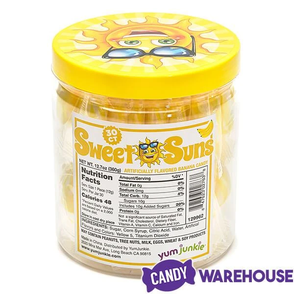 YumJunkie Sweet Suns Yellow Swirl Hard Candy Circles: 30-Piece Jar 4 YumJunkie Sweet Suns Yellow Swirl Hard Candy Circles: 30-Piece Jar - Image 4
